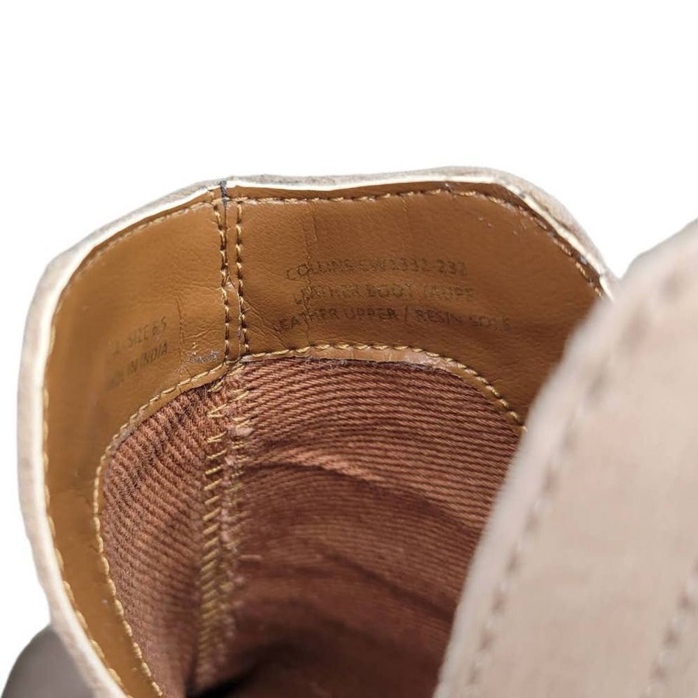 Crevo Collins Hand Burnished Genuine Leather Boot Taupe US 6.5 - Picture 9 of 14